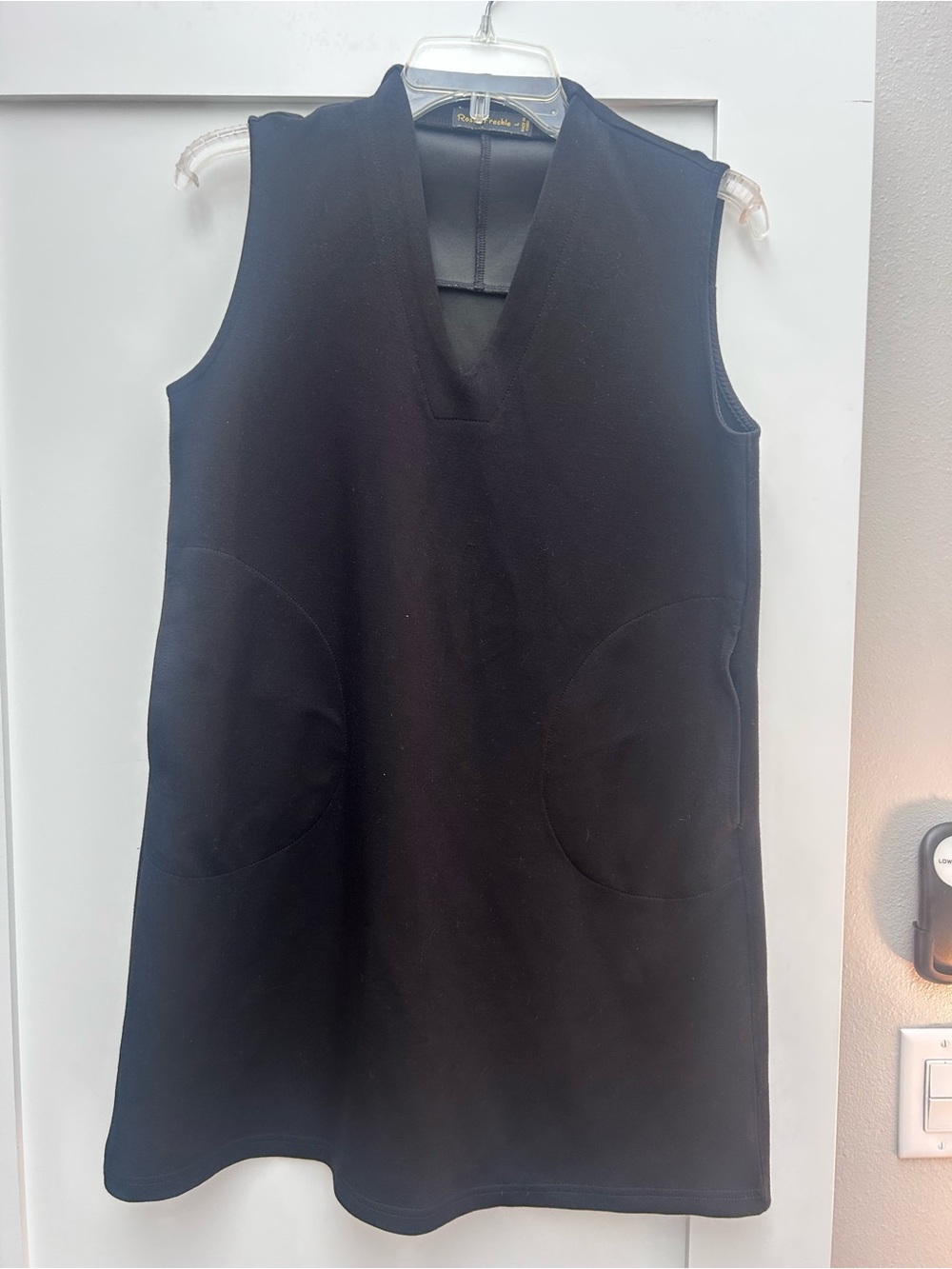 Ross & Freckle Black V-Neck Sleeveless Dress